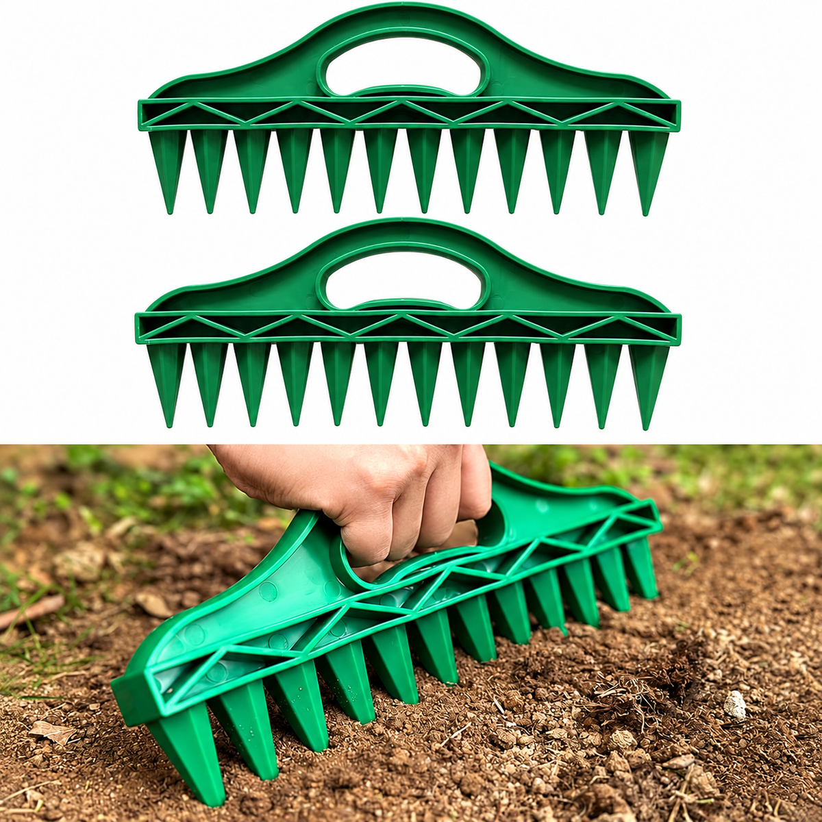 🌱 Easy-Press Multi-Hole Garden Seeder & Soil Prep Tool🌱