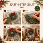 3D Christmas Fabric Poke Art Kit