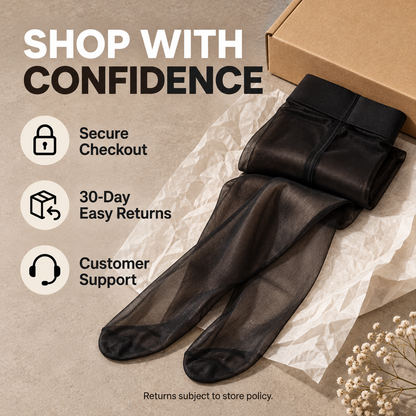 Women’s High-Waist Shiny Sheer Tights – Silky Stretch Pantyhose for Elegant Everyday & Evening Looks