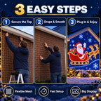 🎄Christmas LED House Net & Smart Outdoor Wall Curtain Light✨
