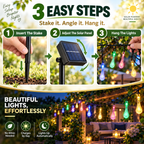 ✨72FT 200 LED Outdoor Solar String Lights - Waterproof Raindrop Magic💡