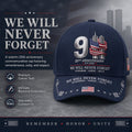9/11 25th Anniversary We Will Never Forget Embroidered Memorial Baseball Cap – Unisex Patriotic Memorial Hat🧢 100% Cotton