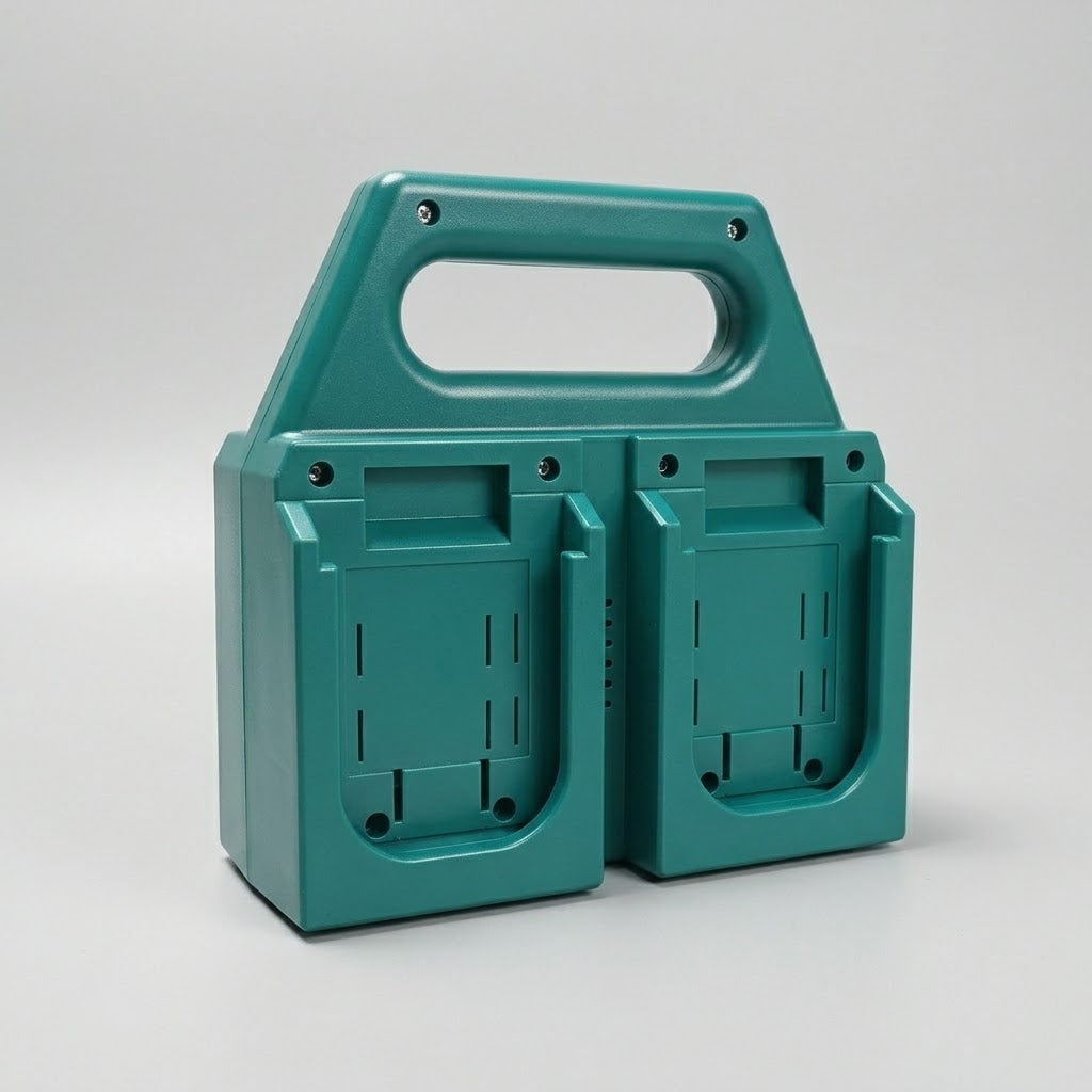 Cordless Tool Battery Storage Rack – 4/6-Slot Organizer, Compatible with DeWalt, Makita & Milwaukee