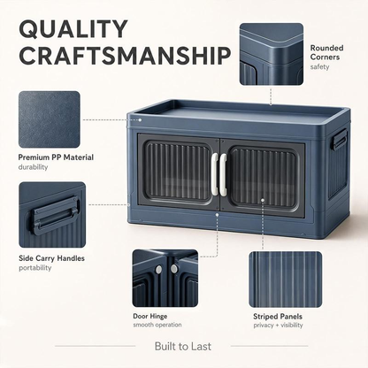 📦20" Multi-Purpose Storage Cabinet with Magnetic Auto-Close Doors & Carry Handles📦