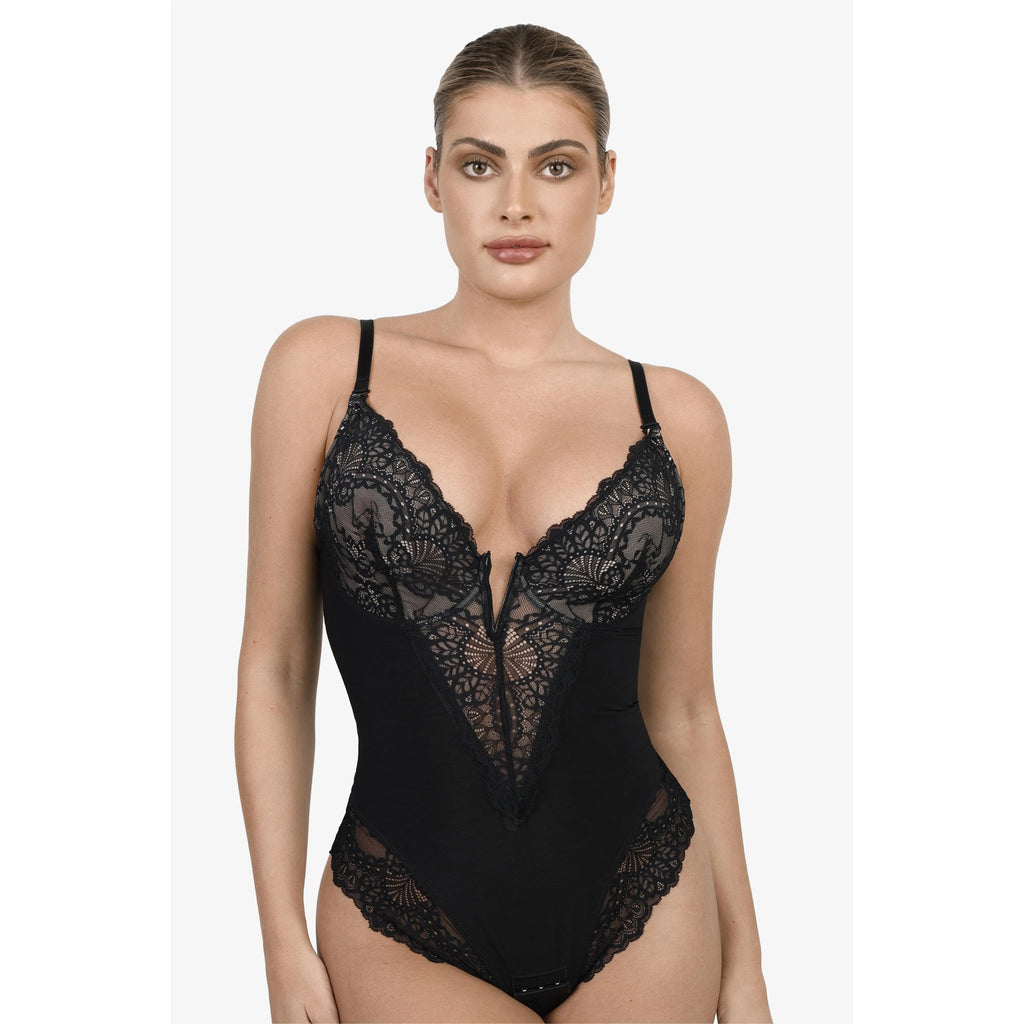 Shapewear Bodysuit | Deep V-Neck, Smooth Fit & Breathable Stretch