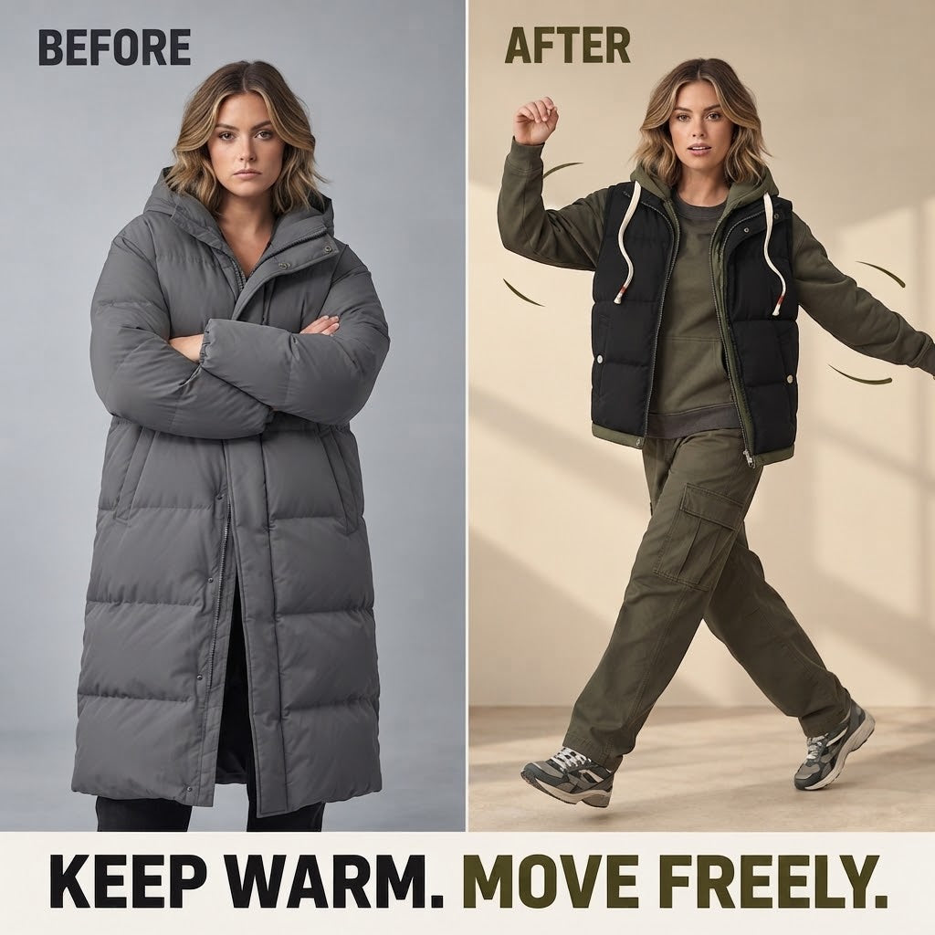 Unisex Hooded Puffer Vest Built for Warm Everyday Layering