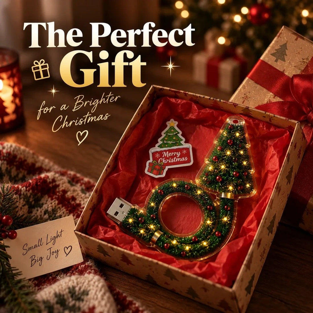 🎄 Flexible Mini Christmas Tree LED Lamp – USB-Powered Cozy Holiday Decor