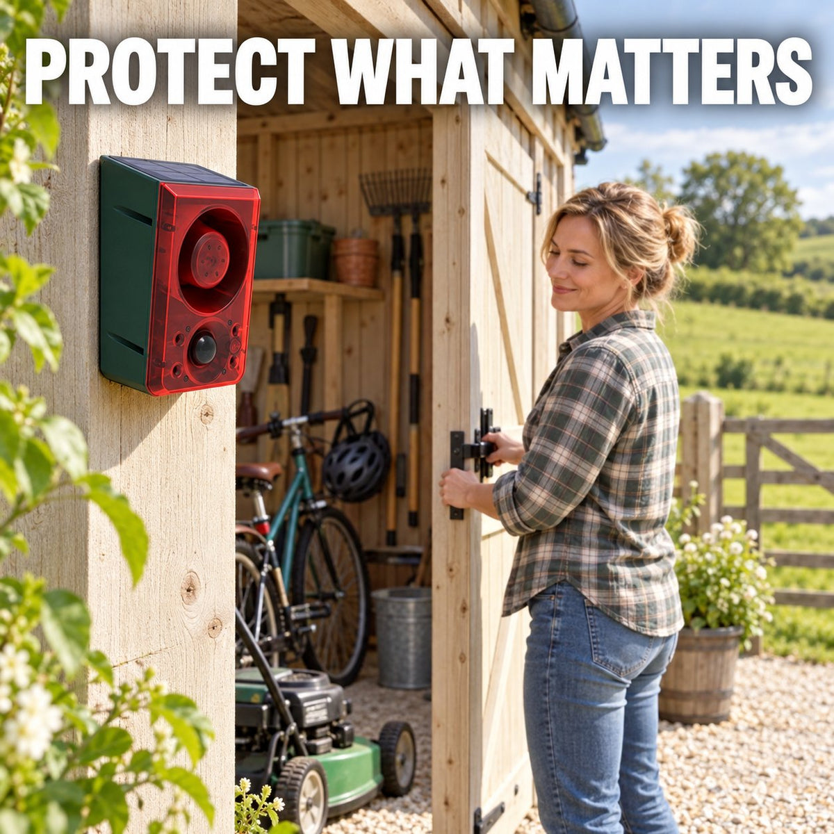 Solar Motion Sensor Alarm Light: Wireless Outdoor Security Siren & Intruder Deterrent ☀️🚨