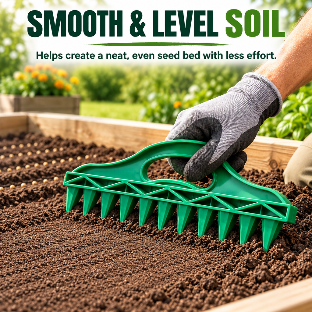 🌱 Easy-Press Multi-Hole Garden Seeder & Soil Prep Tool🌱