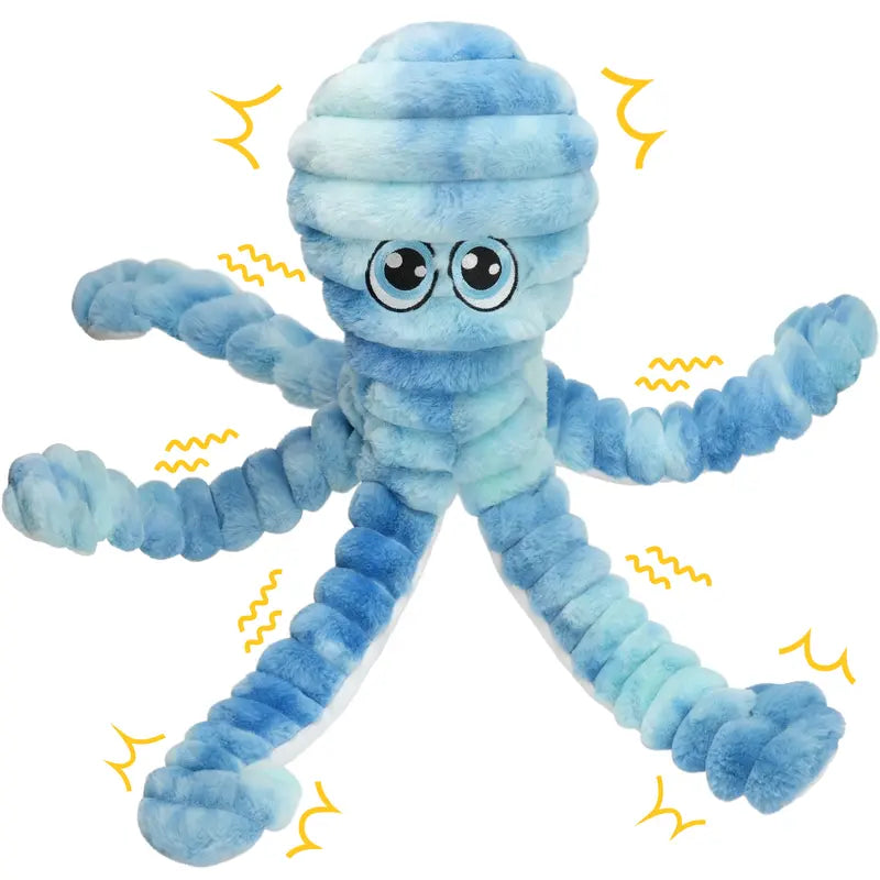 Interactive Octopus Dog Toy – Squeaky, Crinkle & Soft Plush Fun for Happy Pups