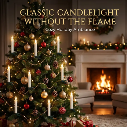 🕯️Battery-Powered Flameless Clip-On Christmas Candle Lights with Remote & Timer🕯️