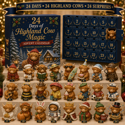 24 Days of Highland Cow Surprises: The Cutest Holiday Countdown of the Year! 🎄🐮