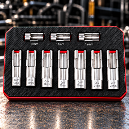 🔧3/8" 1/2" Injector Fuel Line Socket Wrench Set 10-22mm🔧