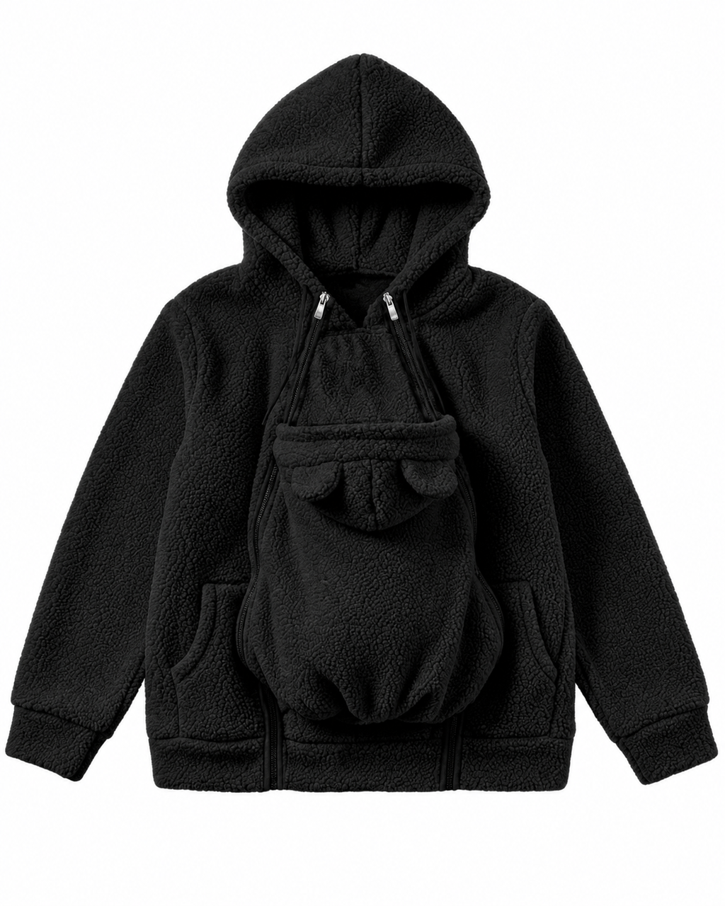 🦘 Kangaroo Baby Carrier Hoodie – Hands-Free Cozy Fleece Jacket 👶