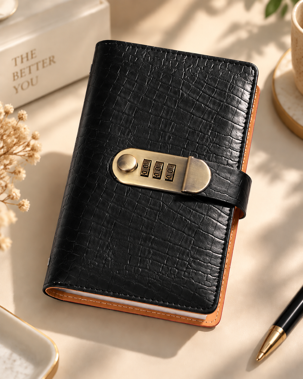 📖 A6 savings notebook, 3-Digit Resettable Password Lock, suitable for storing money and important documents 🔐