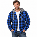 Men's Plaid Flannel Hooded Shirt Jacket – Essential Fall Layer for Casual Everyday Style