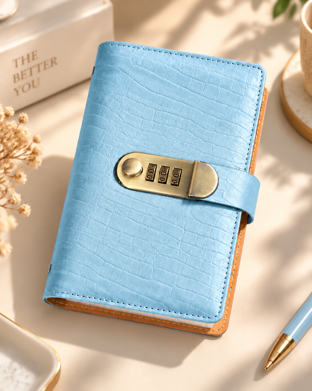 📖 A6 savings notebook, 3-Digit Resettable Password Lock, suitable for storing money and important documents 🔐
