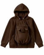 🦘 Kangaroo Baby Carrier Hoodie – Hands-Free Cozy Fleece Jacket 👶