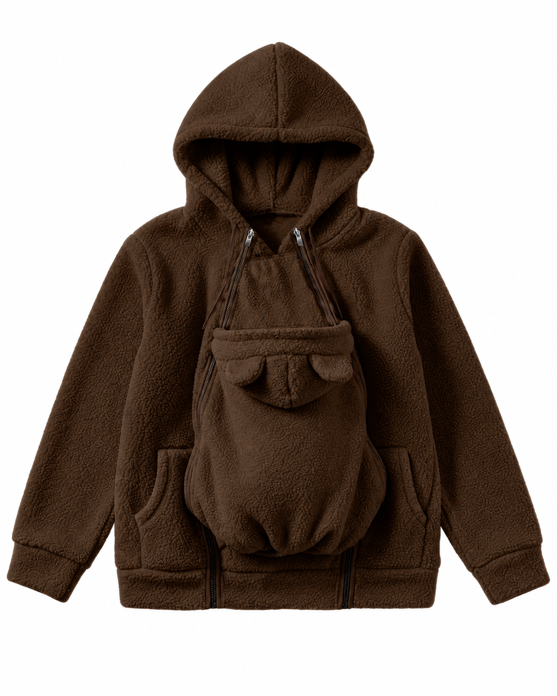 🦘 Kangaroo Baby Carrier Hoodie – Hands-Free Cozy Fleece Jacket 👶