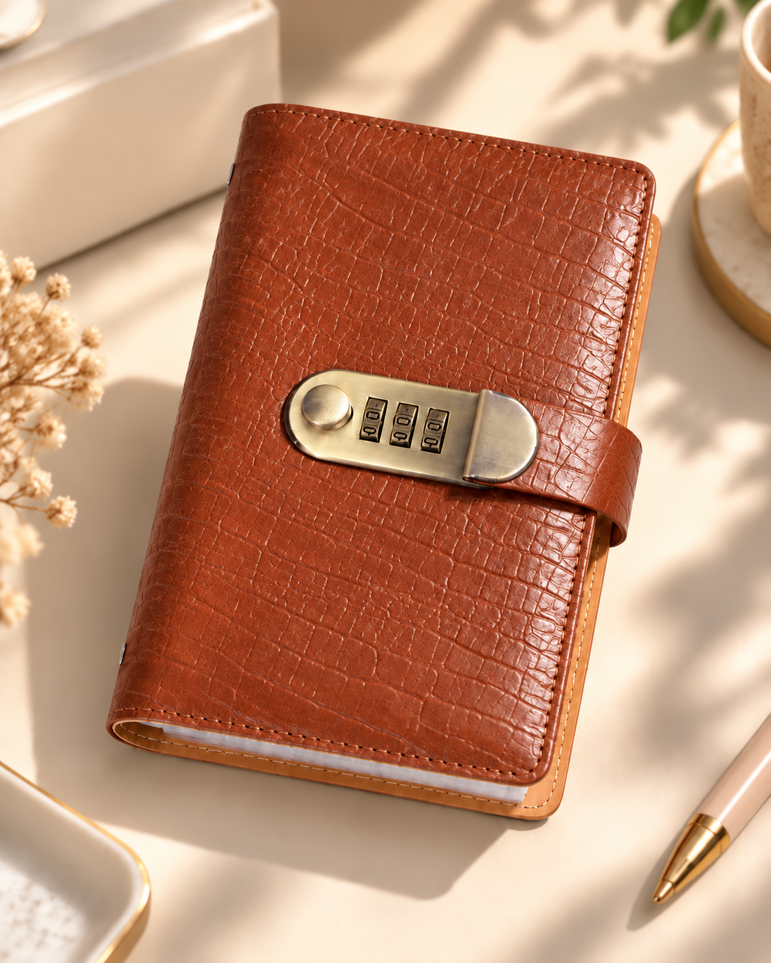 📖 A6 savings notebook, 3-Digit Resettable Password Lock, suitable for storing money and important documents 🔐