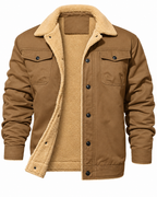 Men's fleece-lined winter truck driver work jacket - warm and cozy, easily handle today's cold.