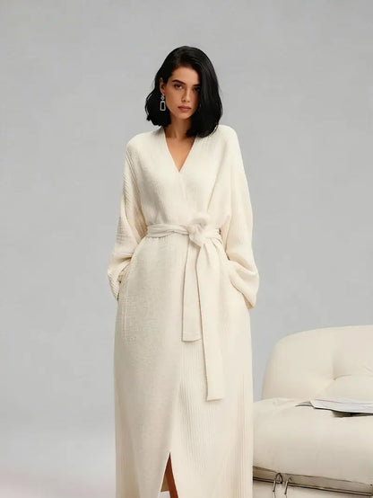 Women’s Long Fleece Robe – Soft Cozy Wrap Loungewear