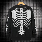 Skeleton Ribcage Oversized Knit Button Cardigan
