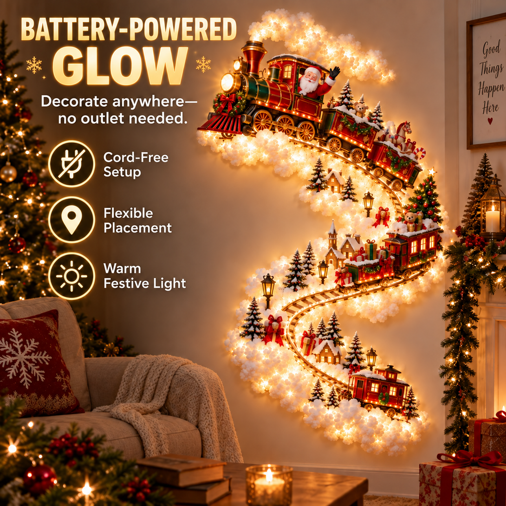 3D Glowing Christmas Wall Decorations - Christmas Magic on the Wall