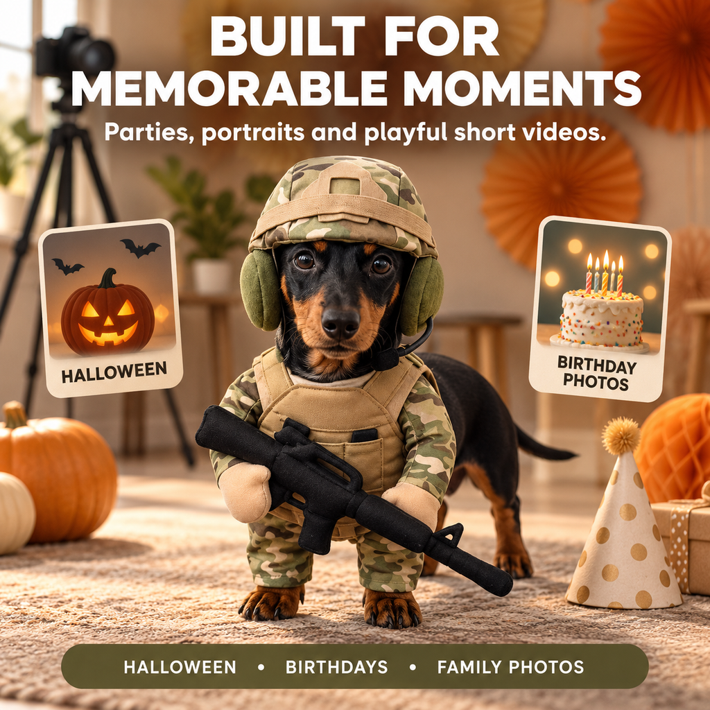 Pet Tactical Character Costume Set