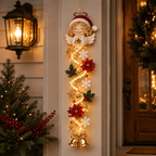 Illuminated Christmas Light Ornaments, Suitable for Front Door and Indoor Holiday Decorations