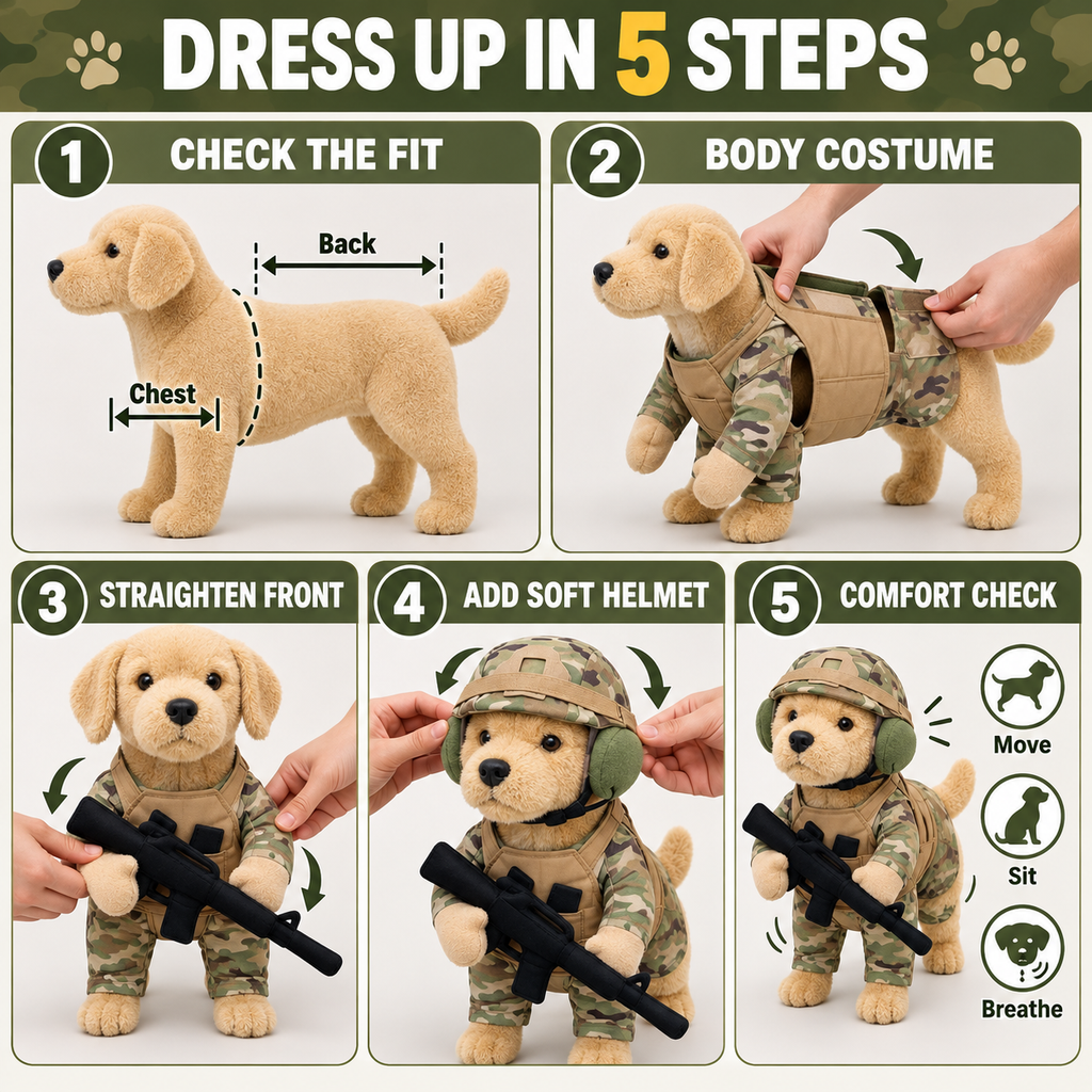 Pet Tactical Character Costume Set