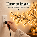 Remote-Controlled Lighted Branch Wall Decor - Flexible DIY Holiday Decorating
