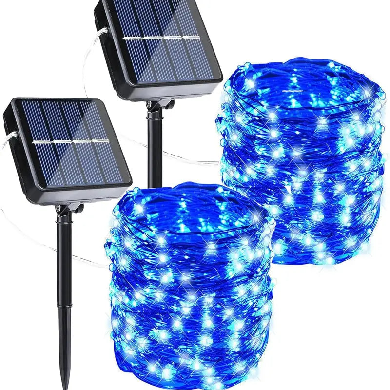 2-Pack Solar Fairy String Lights for Magical Outdoor Glow