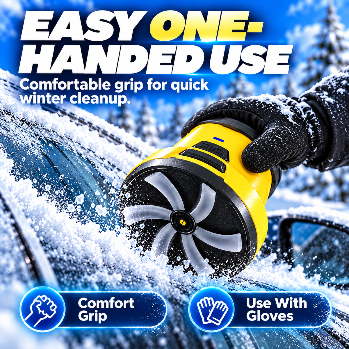 🚗 Cordless Electric Car Snow Remover – Clear Winter Snow with Ease! ❄️