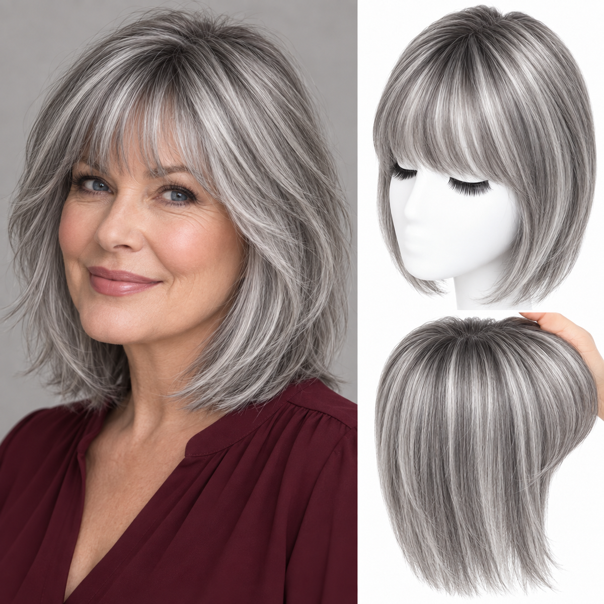 Natural Human Hair Topper – Invisible Volume & Seamless Blend