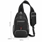 Lightweight Multi-Functional Crossbody Shoulder Bag with Zipper