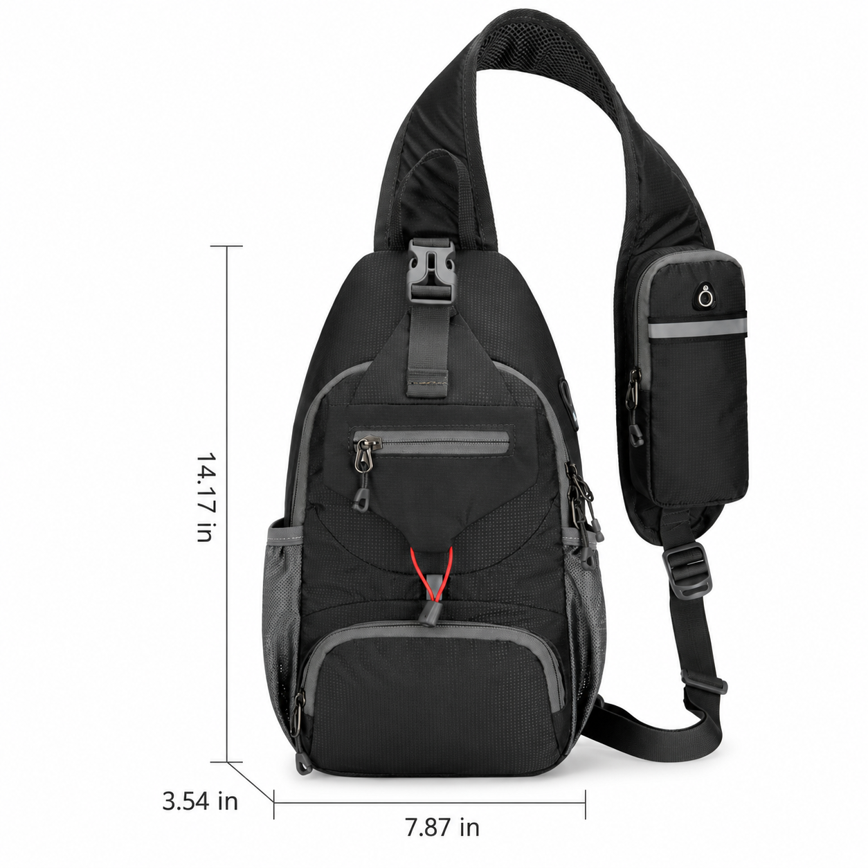 Lightweight Multi-Functional Crossbody Shoulder Bag with Zipper