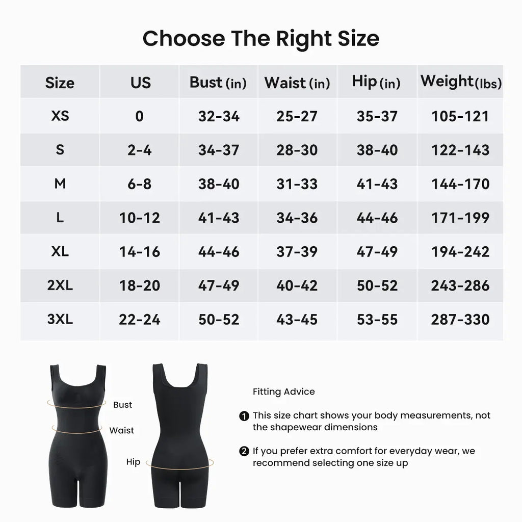 Butt Lift Shapewear Bodysuit | Tummy Control & Back Support