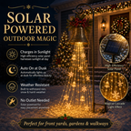 🎄 Christmas Bell Cascade Solar Yard Light