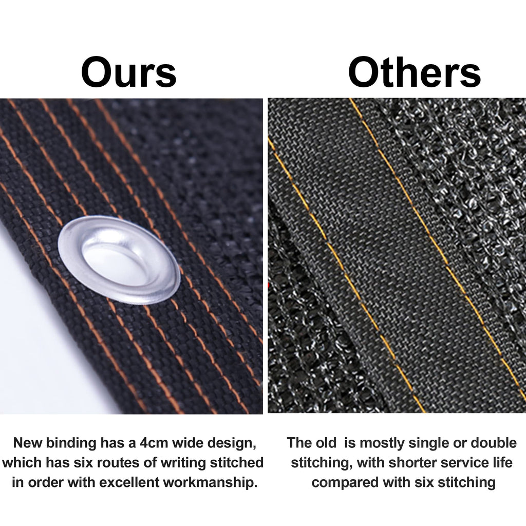 🔥Summer Hot Sale Promotion-49% OFF🌞-90% Blackout Cloth (Black) - 10 x 13ft UV-Resistant Shade Net with Reinforced Rivets