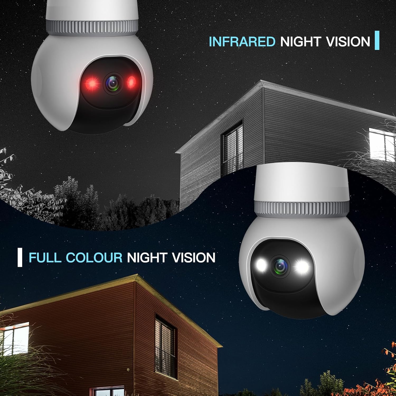 🔥Last Day 49% OFF-4MP Light Bulb Security Camera 5G&2.4GHz Wireless Outdoor Indoor Camera with Night Vision