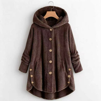 ❄️ Stay Warm & Look Great: Women’s Plush Hooded Fleece Coat