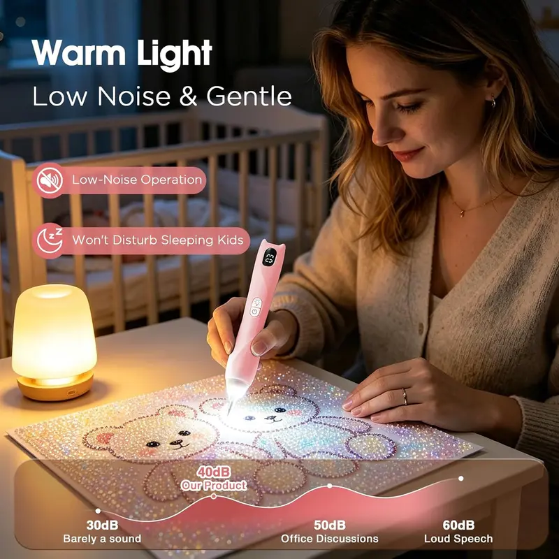 💎 Electric Diamond Painting Pen – 3 Adjustable Suction Levels, No Wax Needed! 🎨
