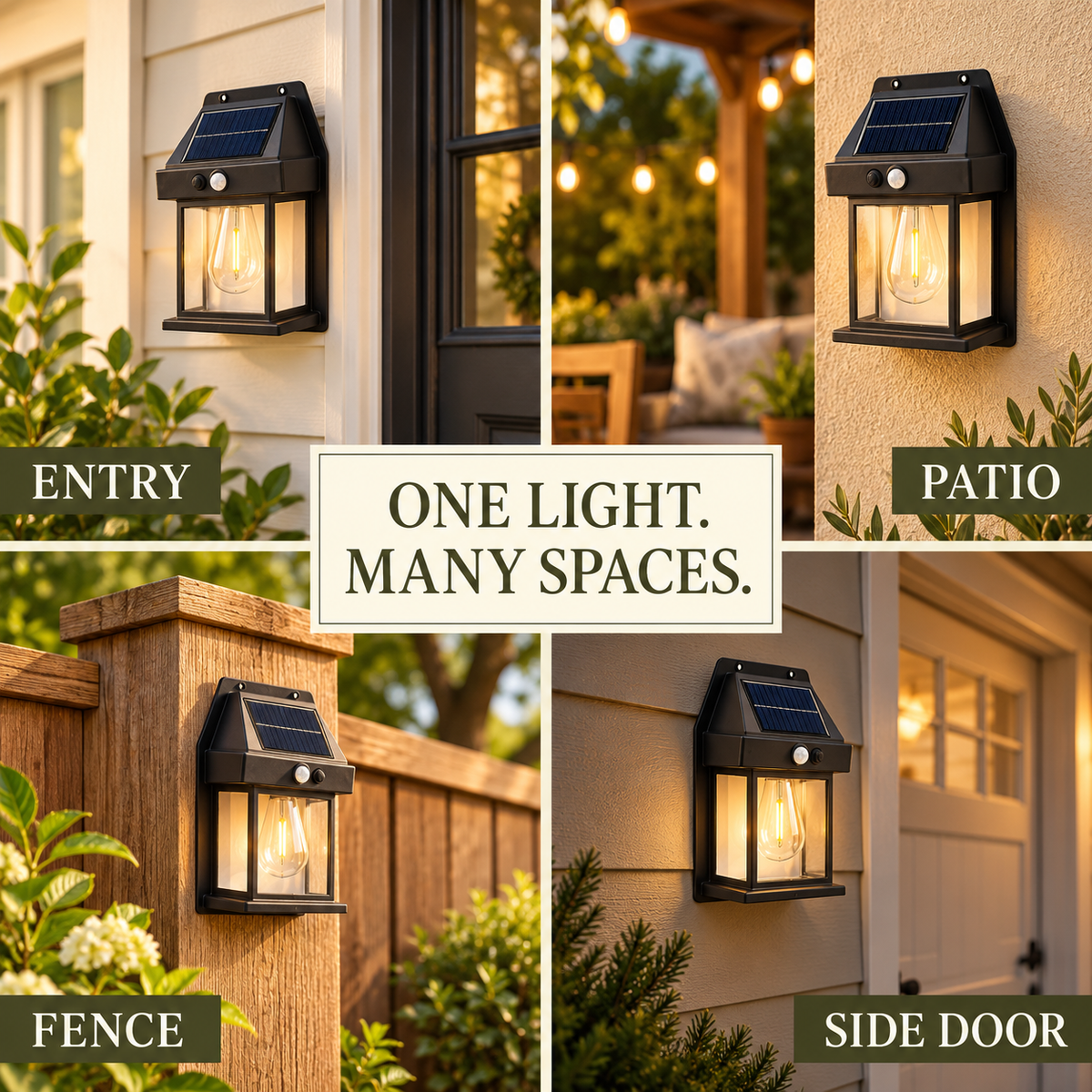 ☀️ Vintage Solar Wall Lantern – Warm Glow for Your Outdoor Space ✨