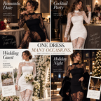 Sheer Lace Elegance Mock-Neck Bodycon Maxi Dress