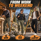 Men's All-Terrain Stretch Utility Cargo Pants - Water-Resistant & Lightweight Outdoor Trousers