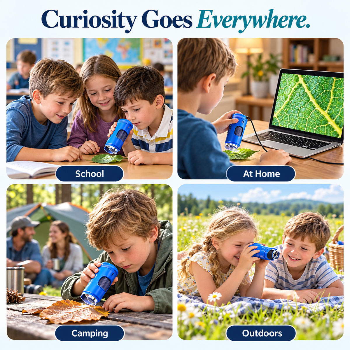🔬 Kids’ 1000X Digital Microscope with 2.0″ Screen & Photo/Video Capture