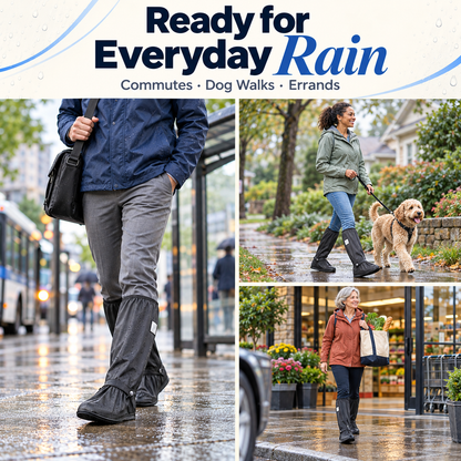 All-Weather Waterproof Shoe Covers for Men & Women ☔ | Non-Slip Tall Rain Boot Guards with Secure Fit 👟