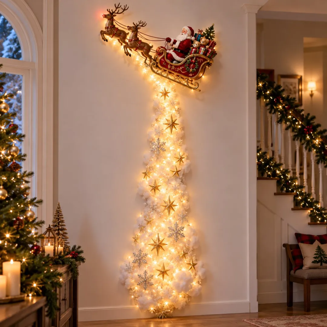 3D Glowing Christmas Wall Decorations - Christmas Magic on the Wall