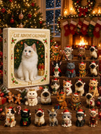 Advent Calendar 2026 Cat Advent Calendar Gift for Adults Friends Cat Owners and Lovers Christmas Holiday Countdown Gift 24 Designs Cats Charm Christmas Tree Ornament